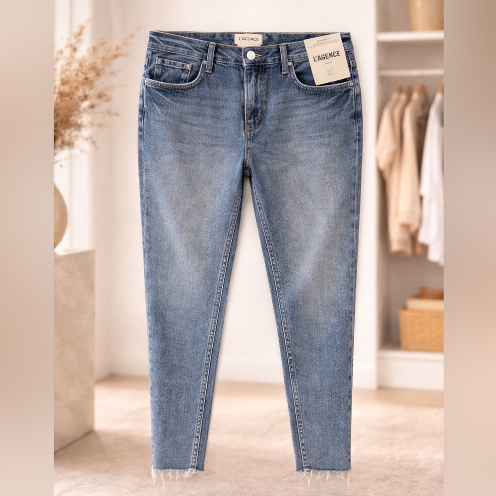 L’AGENCE Milana Low Rise Stovepipe Jeans Size 27 NWT Paris Denim